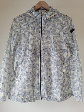 AIGLE Ginkgo Print Lightweight Hooded Windbreaker Jacket | Like New